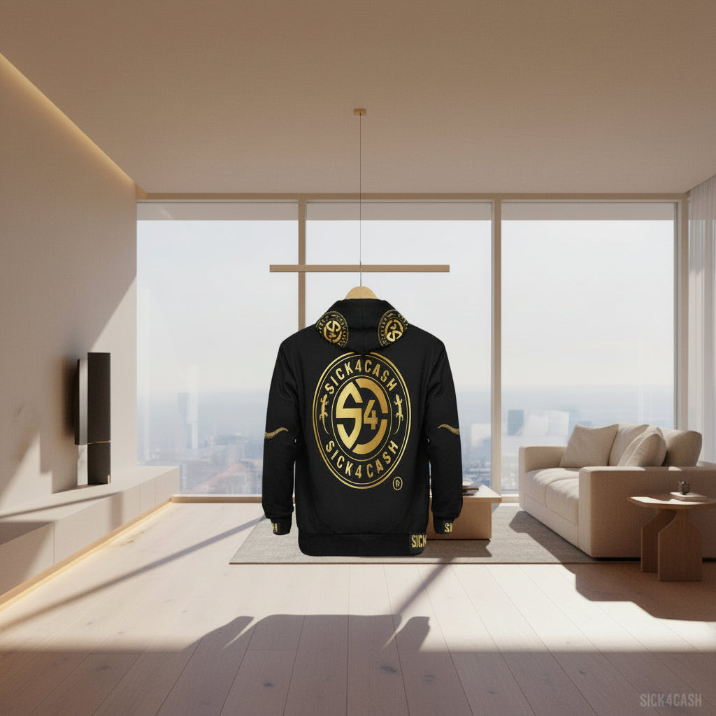 SICK4CASH Men's Long Sleeve Fleece Hoodie