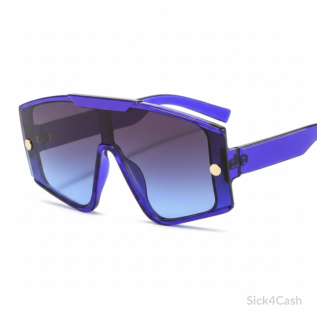 Oversized Soft-Touch UV400 Sunglasses