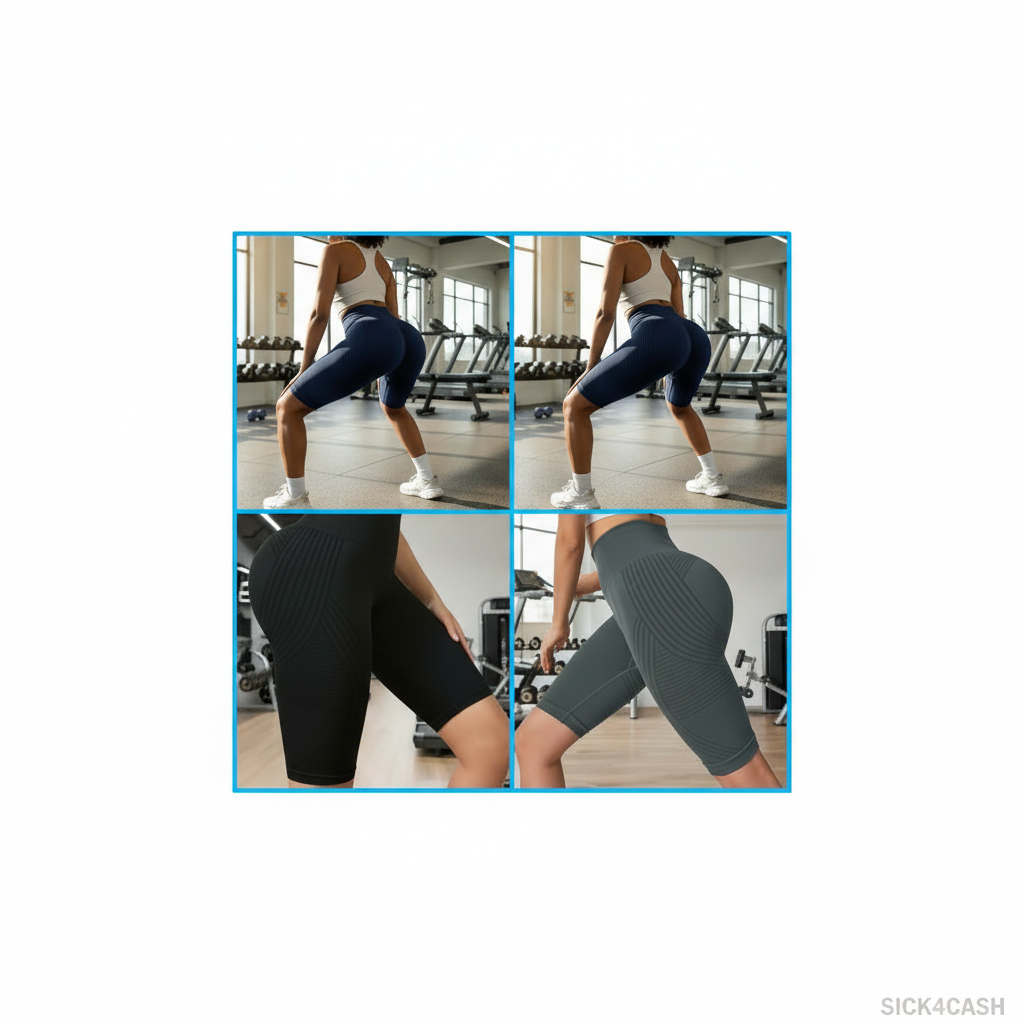 SICK4CASH Seamless Sculpt Shorts – High-Waist Peach Life