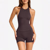 S4c Sports Yoga Neck-Hanging High-Elastic Short Set Women's