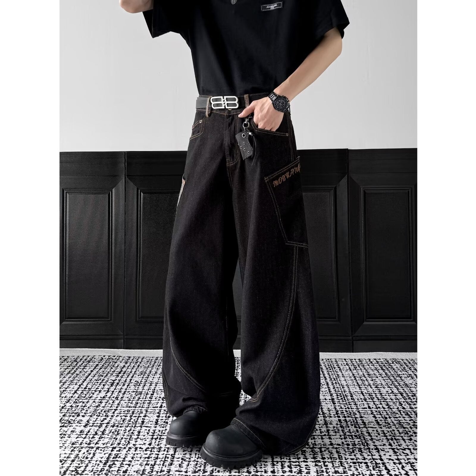 Men’s Black Denim Pants – Sleek, Rugged, Always On Point