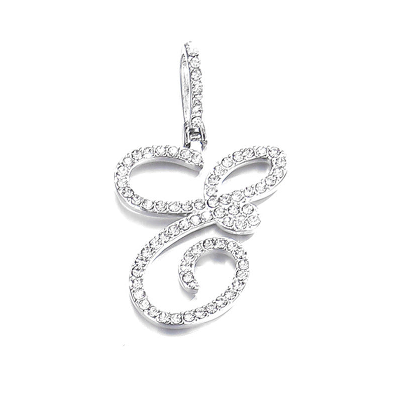 Hip Hop Grass Letter Pendant – Melon Seed Buckle Cuban Chain Accessory