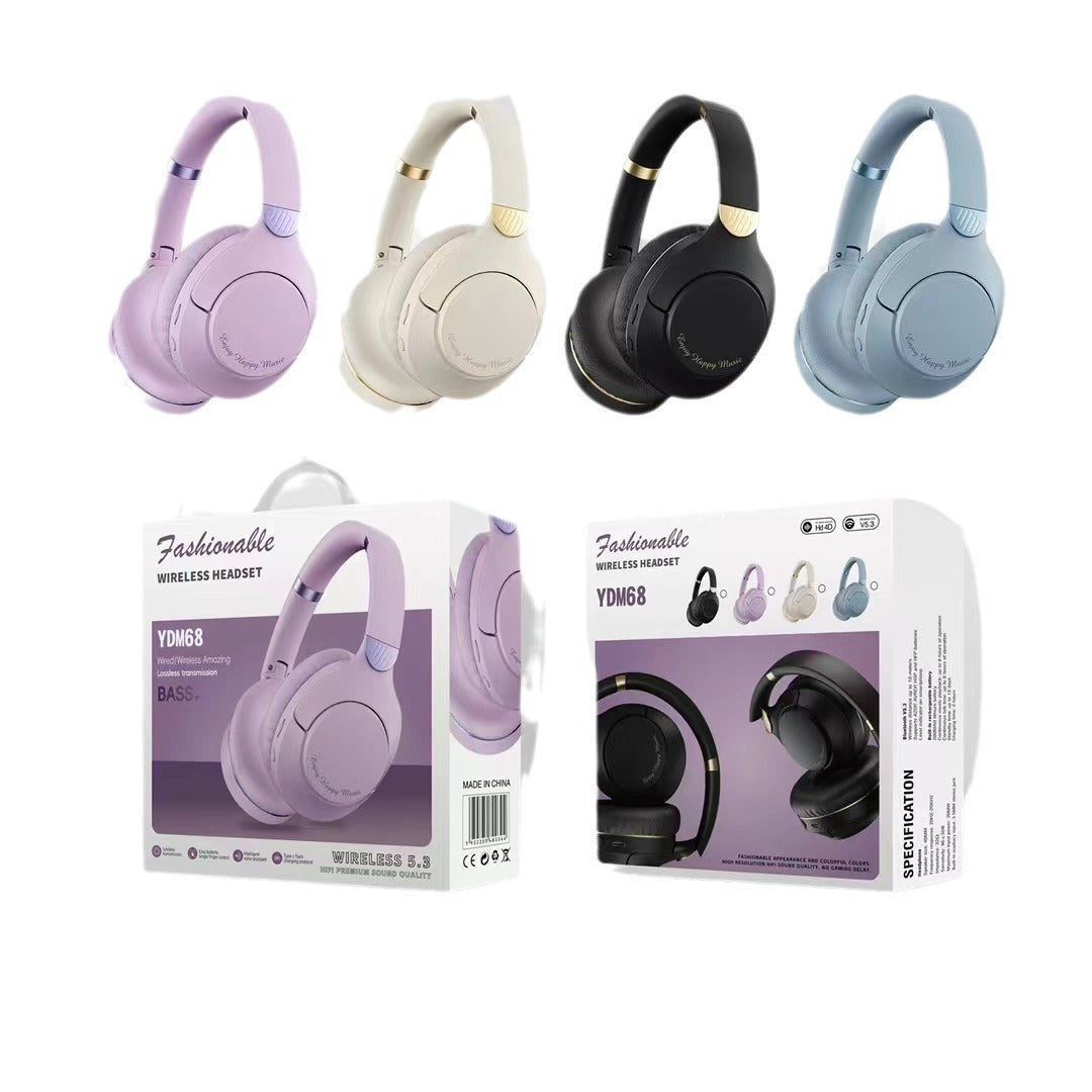 YDM68 Wireless Bluetooth Gaming Headset – Heavy Bass Sound with Built-In Mic