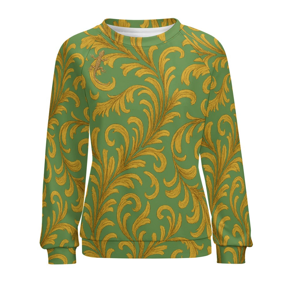 Raglan round neck sweater