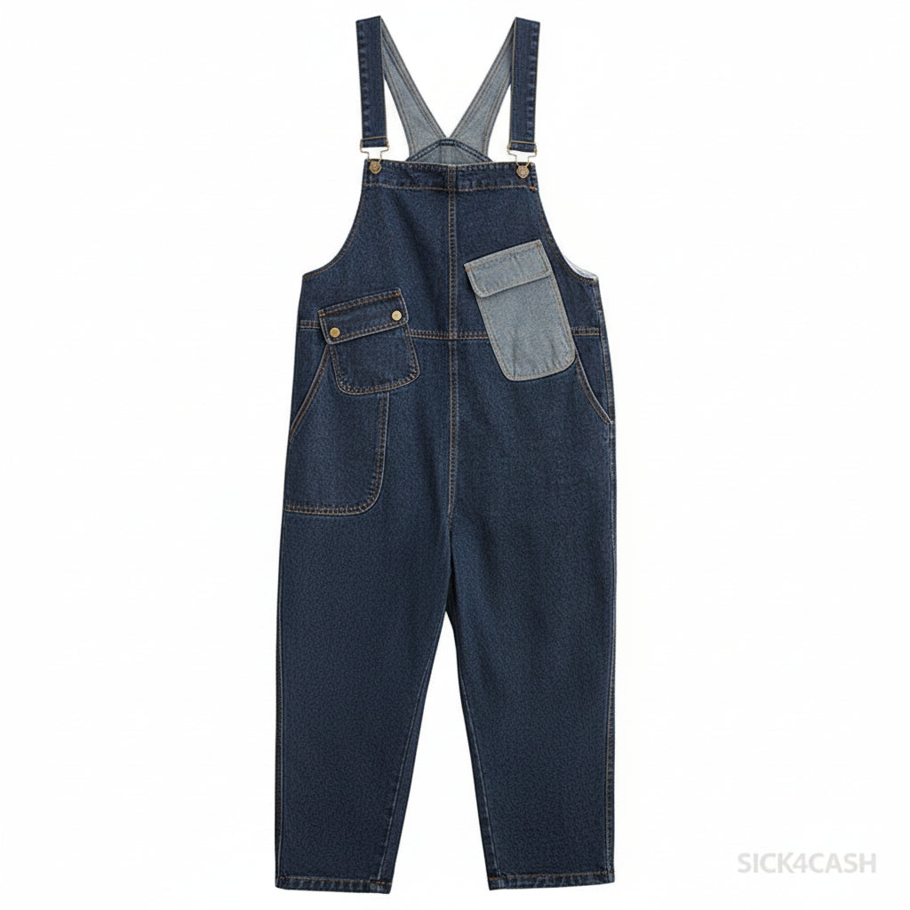S4C Cowboy Overalls – Cropped Wide Leg Jumpsuit