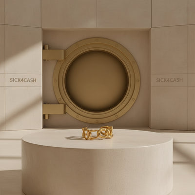 18K Plated Gold Chain Link Open Bracelet