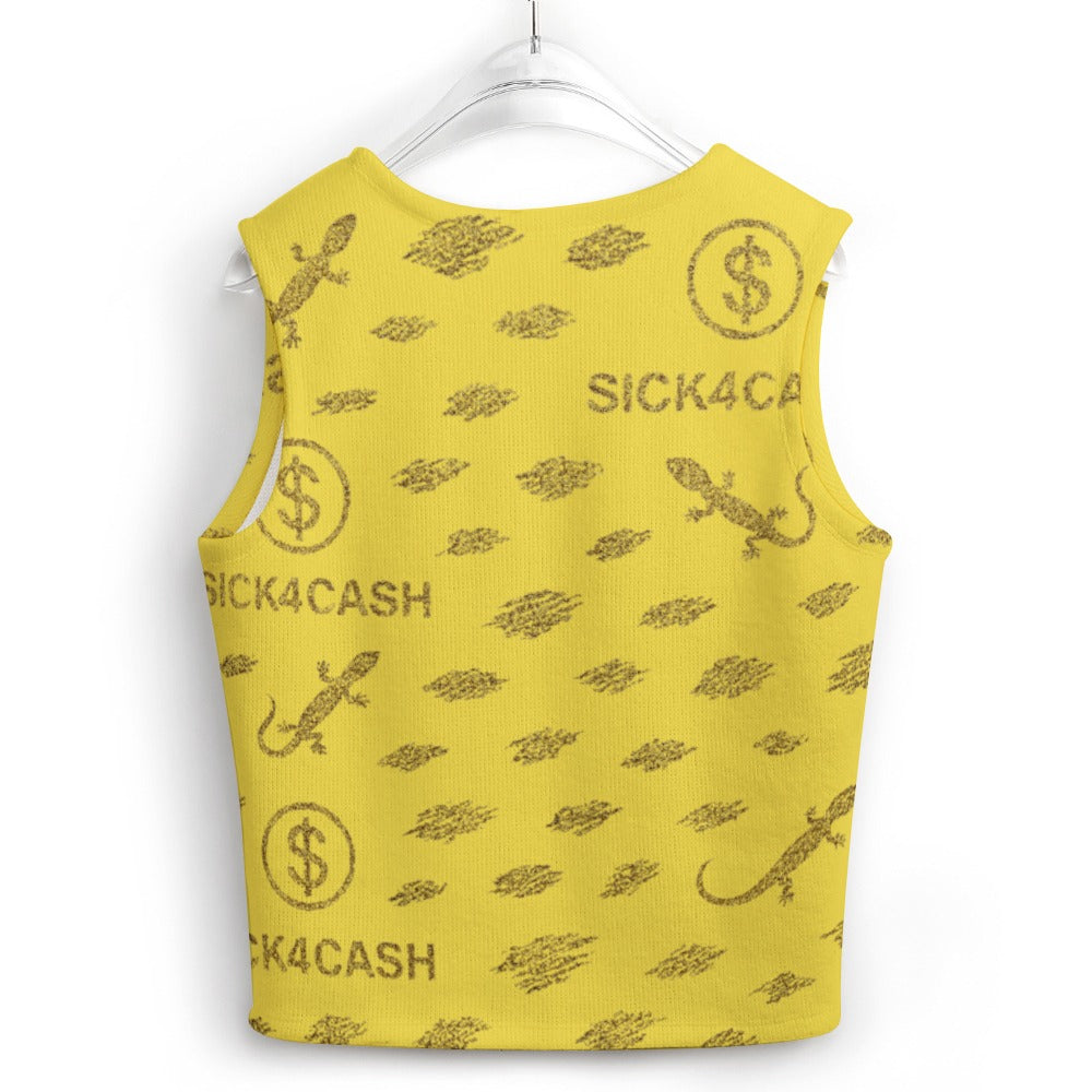 Women's Long Sleeve Button Knit Vest