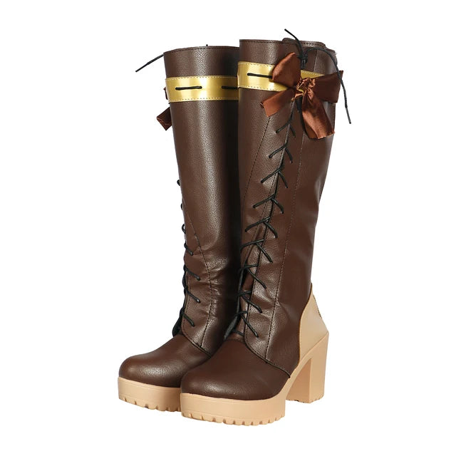 Violet Evergarden Cosplay Shoes – Elegant Boots for Halloween & Anime Carnival