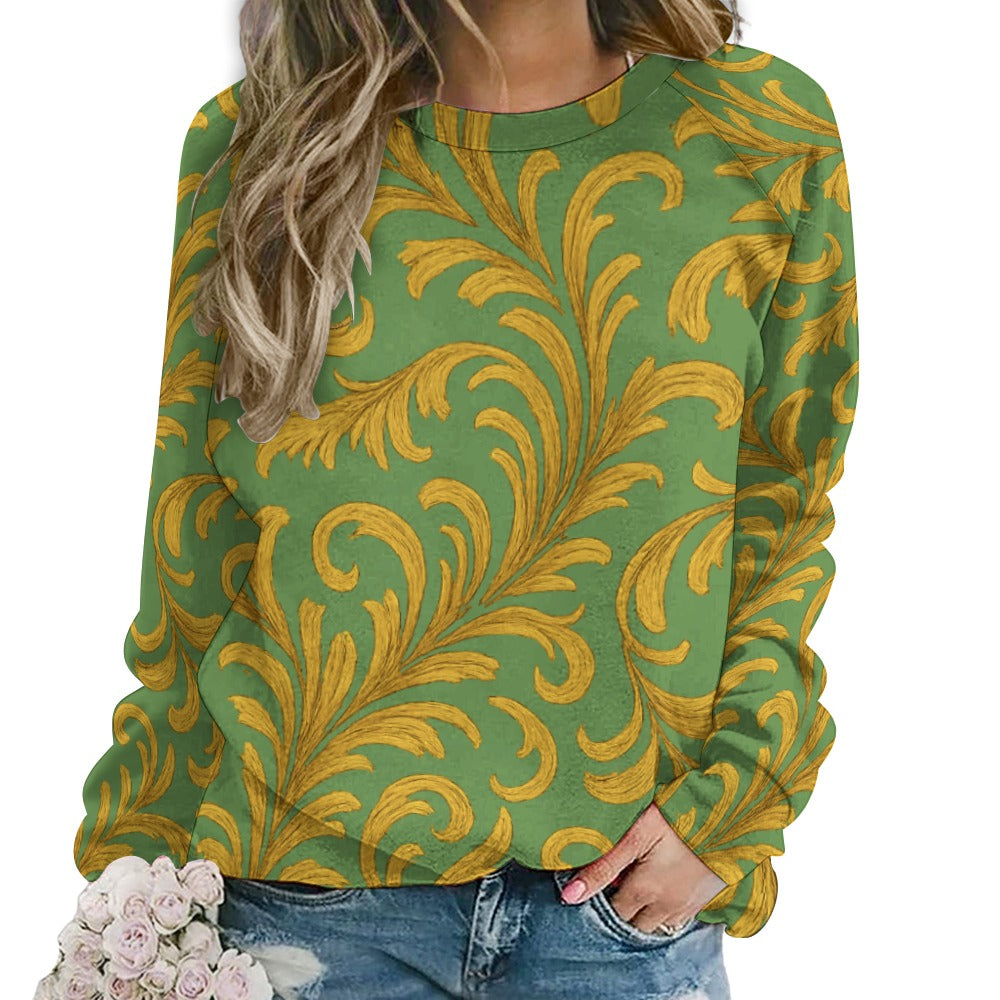 Raglan round neck sweater
