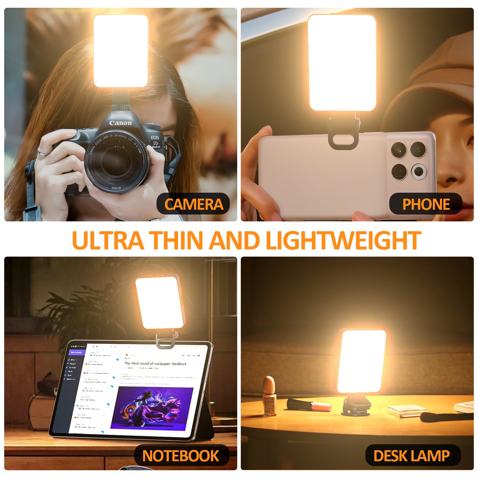 Magnetic LED Fill Light – Pocket-Sized Lighting for Video Calls, Photography & Live Broadcasts