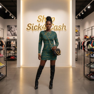 Jade color dress designer