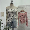 S4C Butterfly neck hanging long sleeved T-shirt top