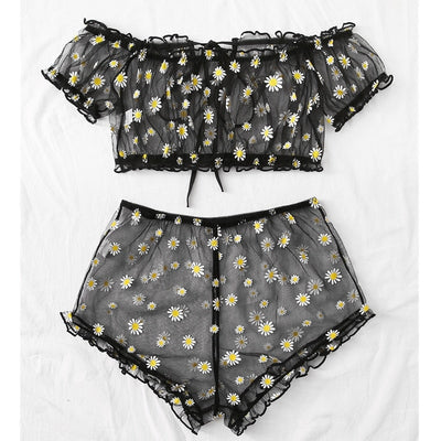 Floral Off Shoulder 2Pcs Sets
