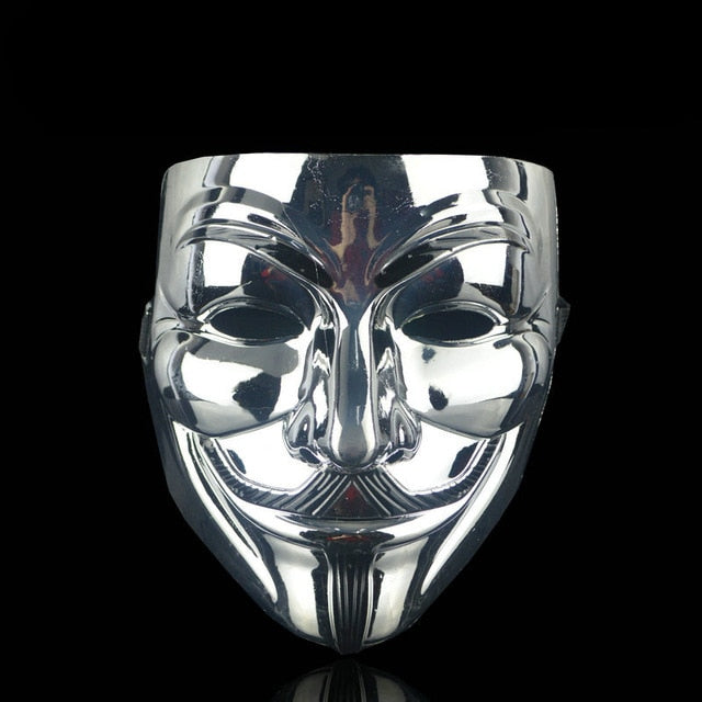 Sliver  Party Masks V for Vendetta Mask Anonymous Guy