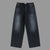 Black and Grey Straight Loose Casual Denim Jeans - Unisex Streetwear Pants