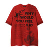 Street Letter Print Loose Heavy Work Short Sleeve T-Shirt Unisex