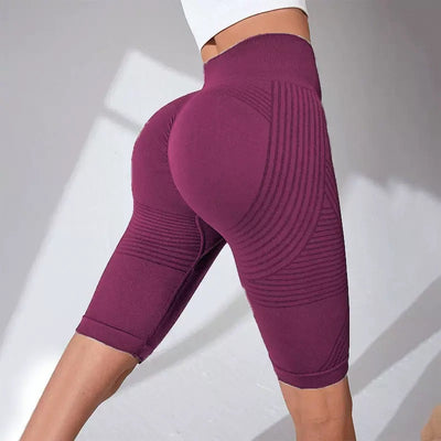 S4C Seamless Butt-Lifting Fitness Pants with Tummy Control and High Waist Peach Bottom Yoga Shorts