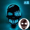 Scar One eyed Pirate Mask with Blood Terror Cold Light Halloween Mask LED Glow Mask