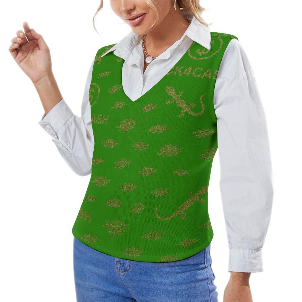 Women's Long Sleeve Button Knit Vest