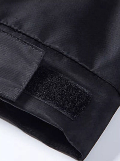 Men's Waterproof Windbreaker Hooded Tactical Jacket sleeve detail with velcro fastening
