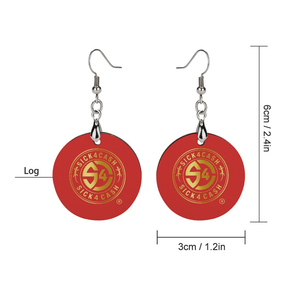 S4C Wooden earrings pendant