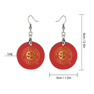 S4C Wooden earrings pendant