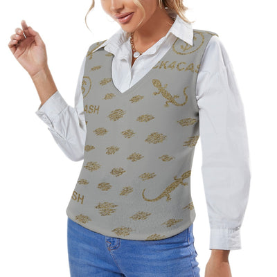 Women's Long Sleeve Button Knit Vest