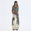 Women's Denim Pants Design Punk  Floor-Length Trousers for Men and Women