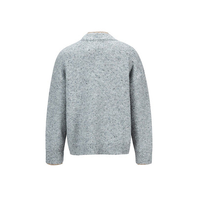 Henley Collar Design Unisex Lazy Style Casual Sweater