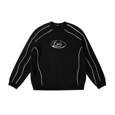 Embroidered Distressed Sweatshirt