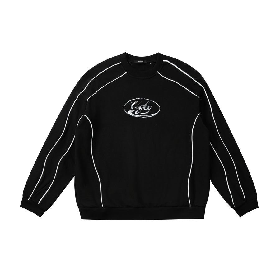 Embroidered Distressed Sweatshirt