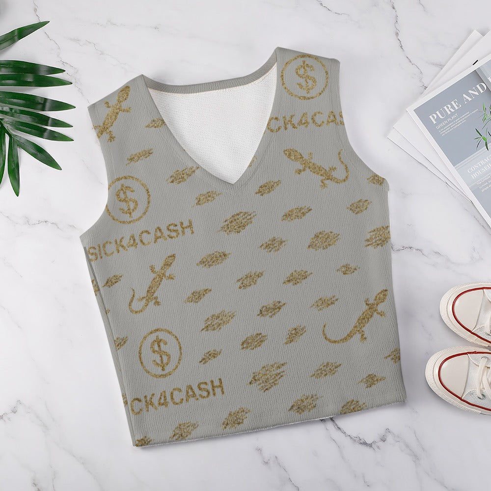 Women's Long Sleeve Button Knit Vest