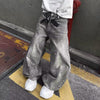 Splashing ink to wash jeans for men and women in spring