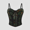 Sexy tight printed lace camisole