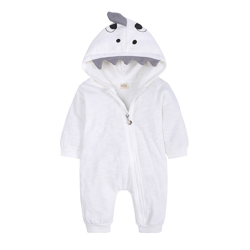S4C New Baby Dinosaur Hooded Cotton Jumpsuit For Men And Women Baby Long-Sleeved Romper Baby Jumpsuit