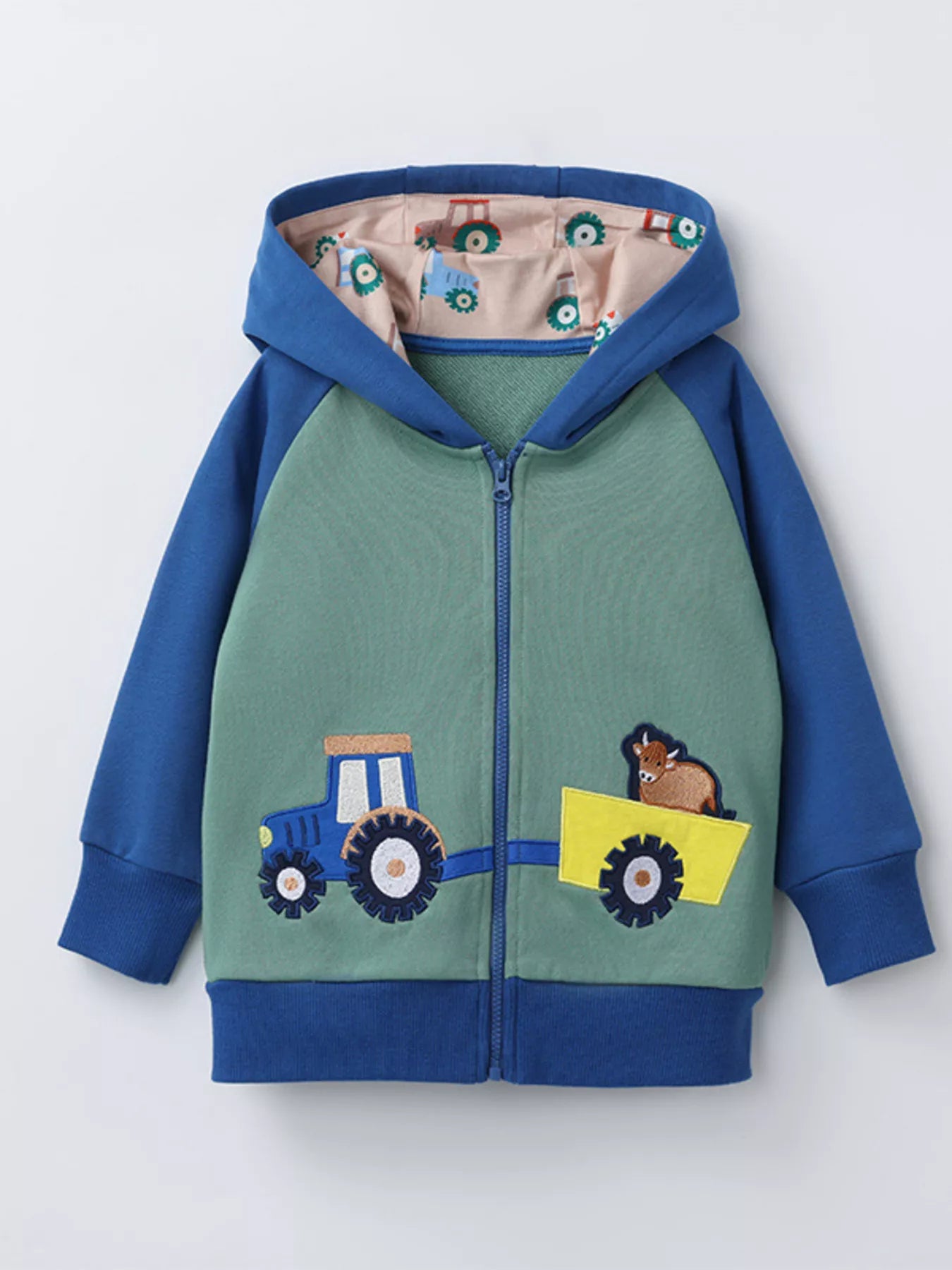 Children’s Tractor Zip-Up Hoodie – Cozy Farm-Themed Jacket for Boys & Girls