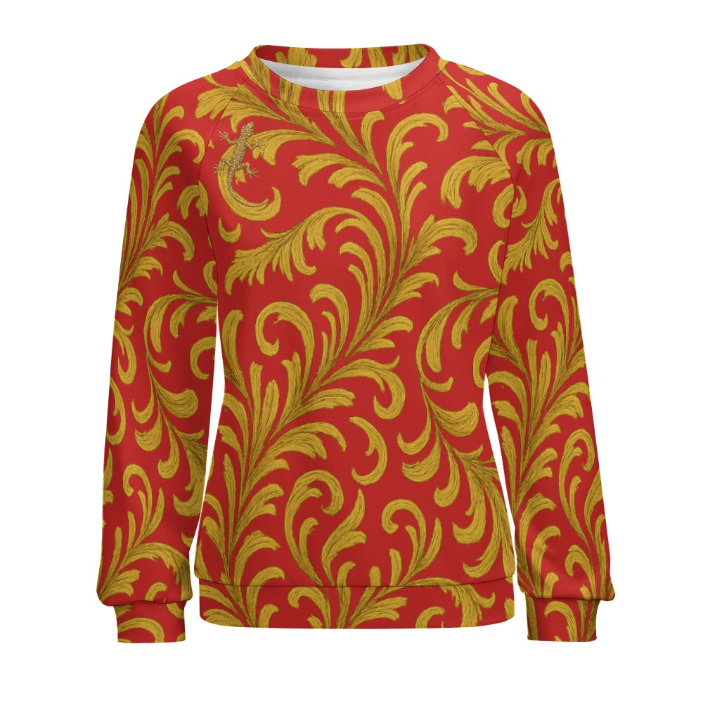 Raglan round neck sweater