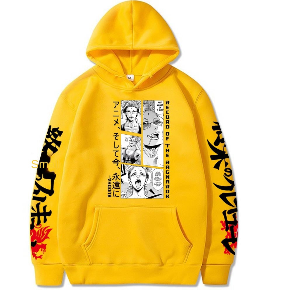 Record of Ragnarok Hoodie – Anime Graphic Pullover with Bold Print & Streetwear Fit