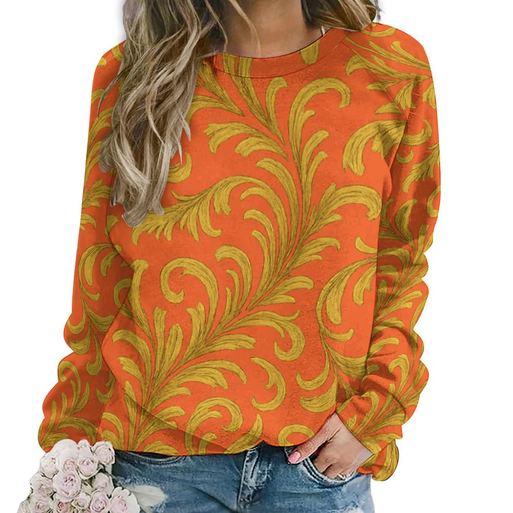 Raglan round neck sweater