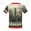 SICK4CASH® “QUE” All-Over Print Tee — Men’s Crew Neck