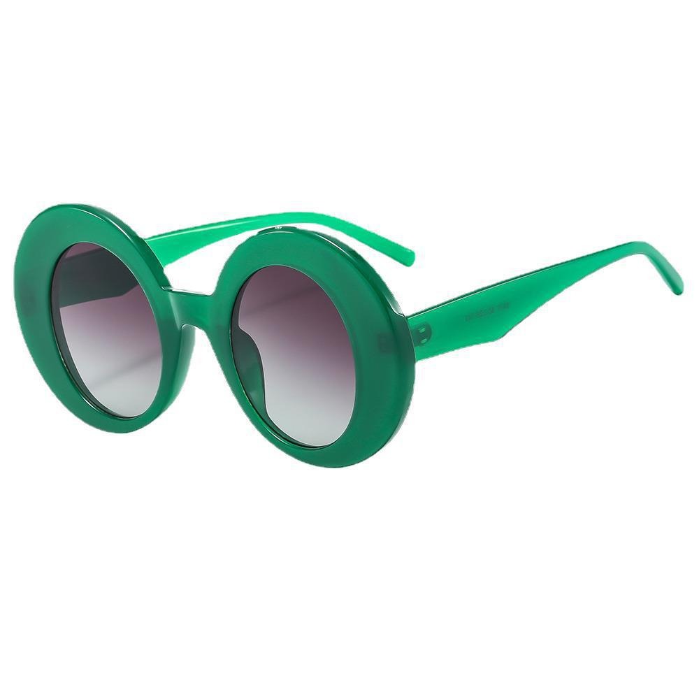New Fashion Large Frame Round Sunglasses for Men and Women