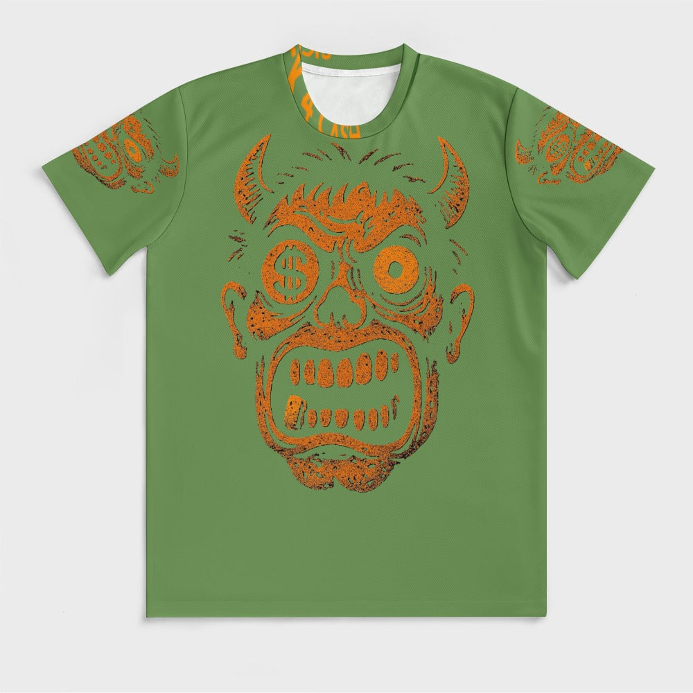 Ice Silk All-Over Print T-Shirt – Streetwear Tee for Cool Comfort