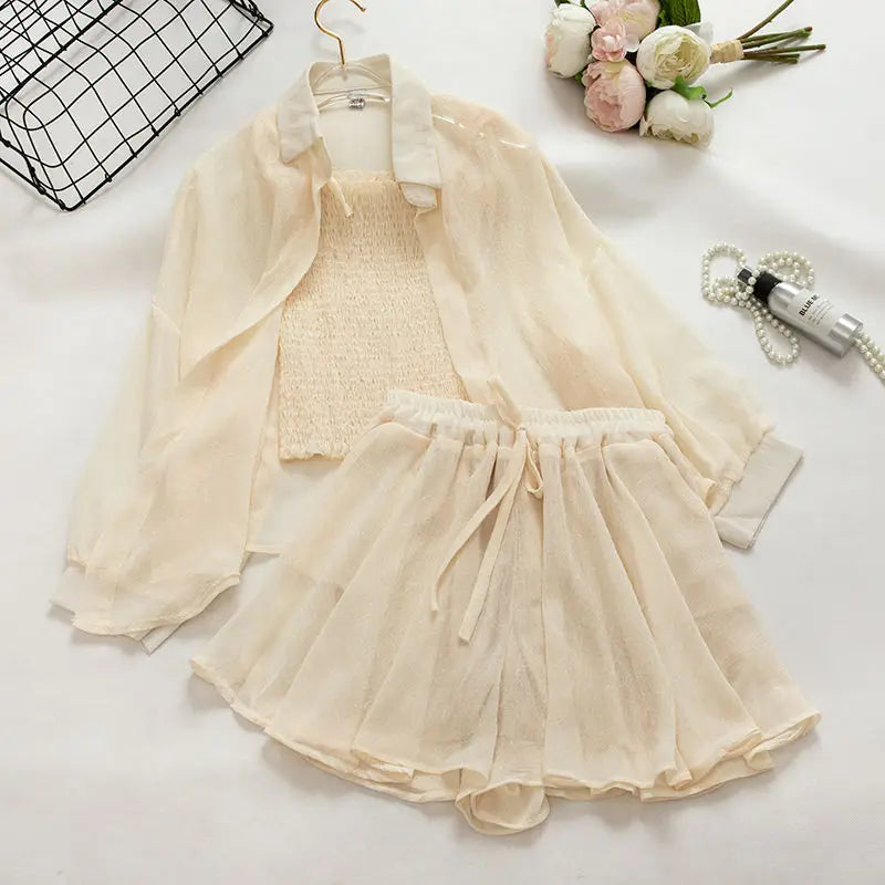 3-piece Sun Protection Chiffon Jacket