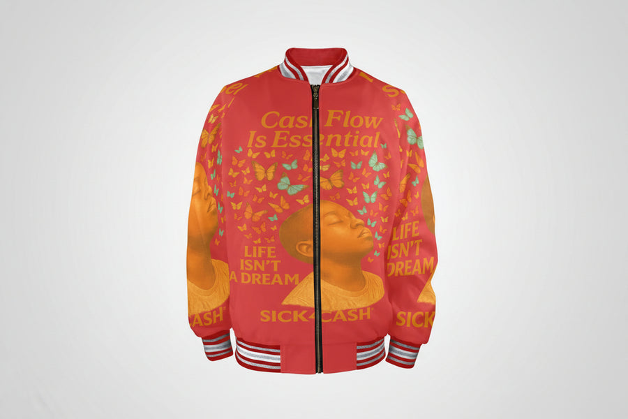 New Sick4Cash Men's Cash Flow Bomber Jacket