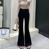 High-Waisted Flared Jeans for Women - Slimming and Retro Stretch Micro Flare Pants for Tall Ladies