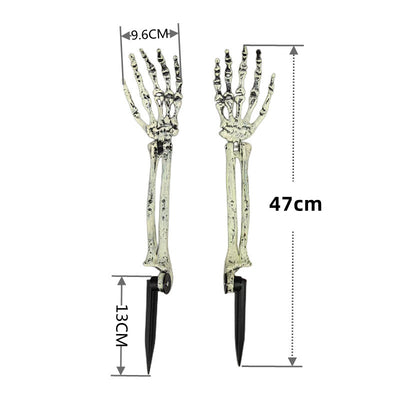 Halloween Ghost Hand Floor Lamp Led Copper Wire Light String Luminous Skull Hand Ghost Festival Layout Props
