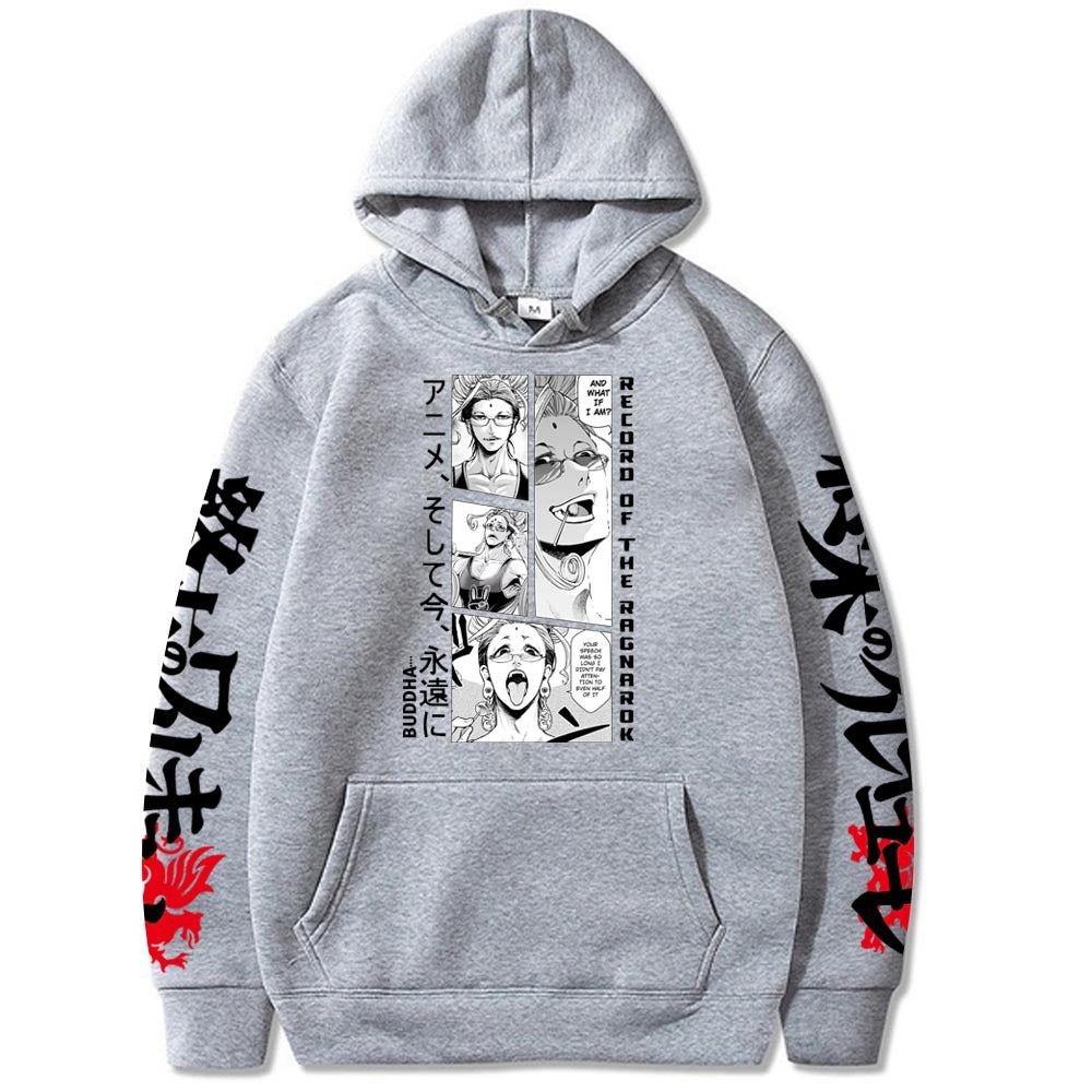 Record of Ragnarok Hoodie – Anime Graphic Pullover with Bold Print & Streetwear Fit