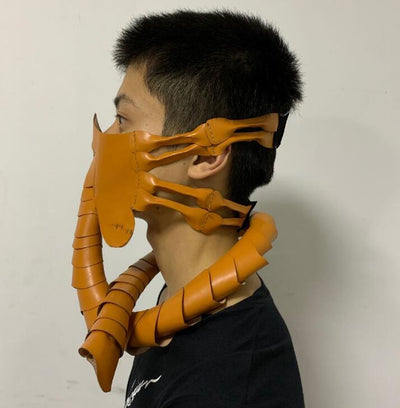Halloween Horror Rubber Scary Half Face Bug Mask Explosion Models Latex Mask Face Hugger Scorpion Props