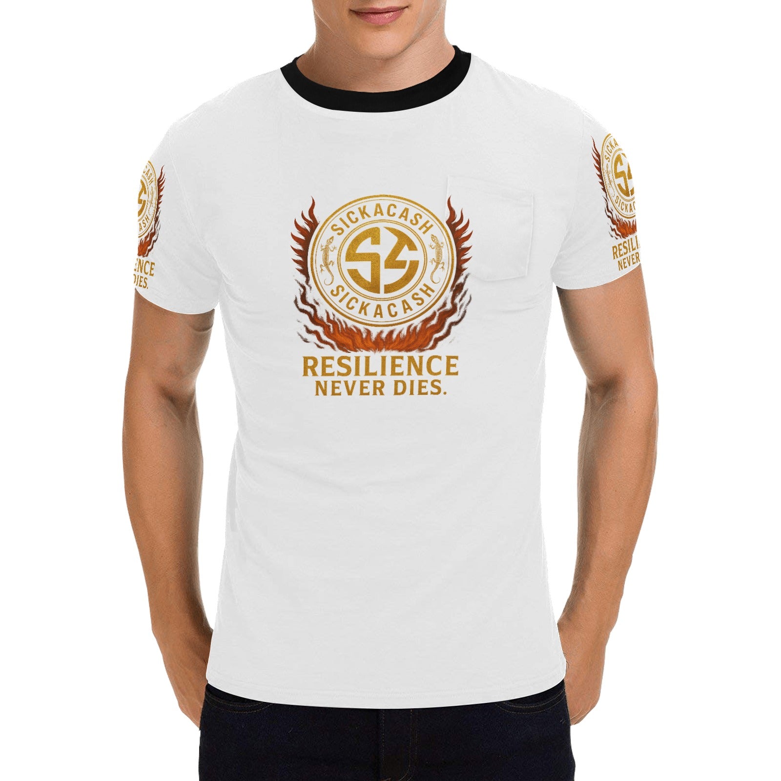 Men's All Over Print Patch Pocket T-shirt (Model T56)