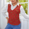 Women's Long Sleeve Button Knit Vest